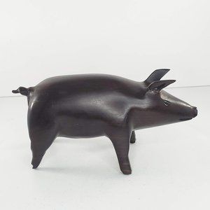 Ironwood Wood Carved Pig Boar Figurine *Repaired*